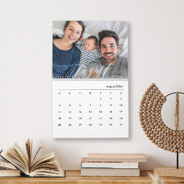 Calendario Personalizable de caligrafía moderna con guión de 