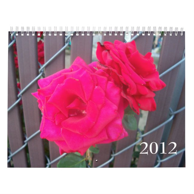 Calendario Personalizable de fotos de flores favoritas (Tapa)