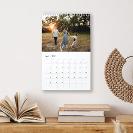 Calendario Personalizable de Moda moderna con guión de color