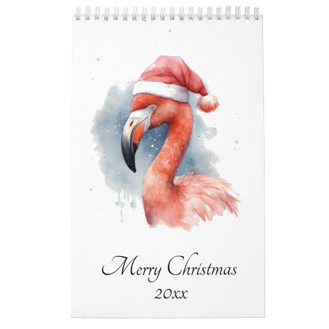 Calendario personalizable Flamingo navidades (Tapa)