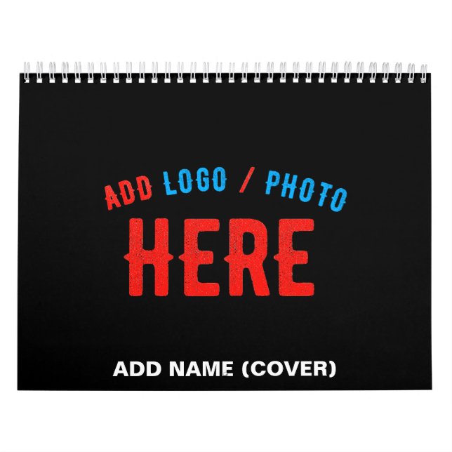 CALENDARIO PERSONALIZABLE MODERNO ESTILO NEGRO VERIFICADO MAR (Tapa)