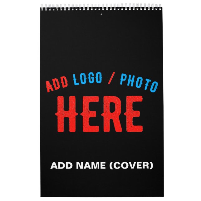 CALENDARIO PERSONALIZABLE MODERNO ESTILO NEGRO VERIFICADO MAR (Tapa)