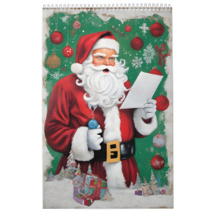 Calendario Personalizable Santa Calander Para Regalo De Navid