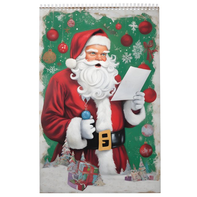 Calendario Personalizable Santa Calander Para Regalo De Navid (Tapa)