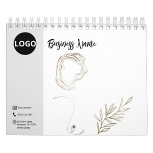Calendario Personalización minimalista: blanco y negro