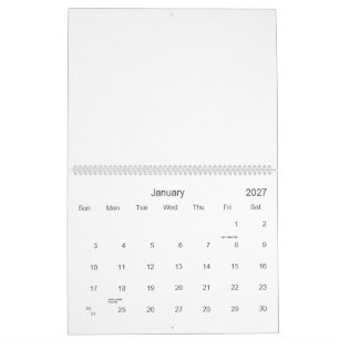 Calendario Personalizado 11" L x 14,25" A Solo Números