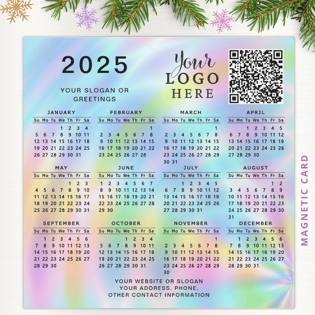 Calendario personalizado 2025 Código QR Logotipo d (Subido por el creador)