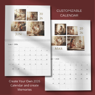 Calendario Personalizado 2026 Moderno y Elegante