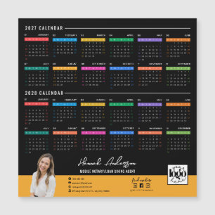 Calendario personalizado 2027-2028 Logotipo de emp
