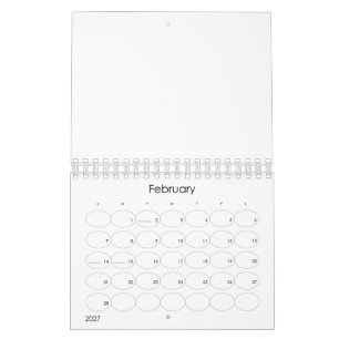 Calendario Personalizado 5.5" L x 7" W Burbujas Modernas