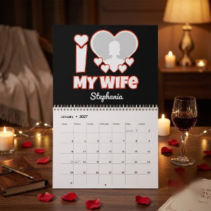 Calendario Personalizado Amo a Mi Esposa – Agregar Nombre y F