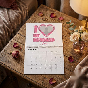 Calendario Personalizado Amo a mi esposo – Agregar foto y nom