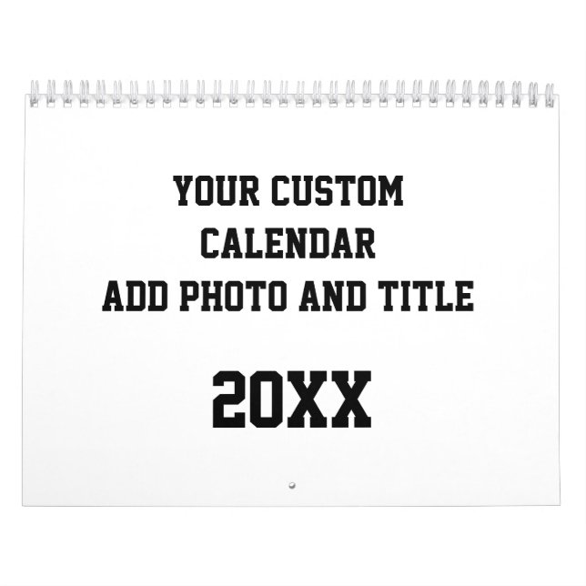 Calendario personalizado Añadir Foto Y Texto (Tapa)