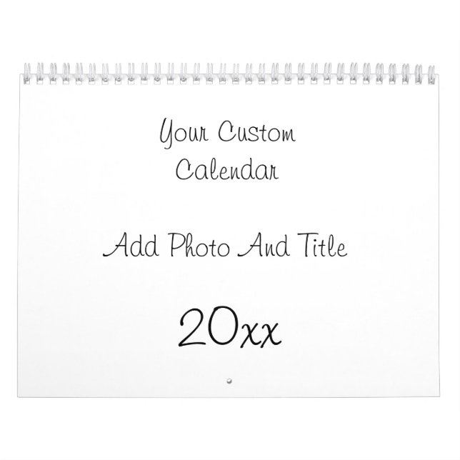 Calendario personalizado Añadir Foto Y Texto (Tapa)