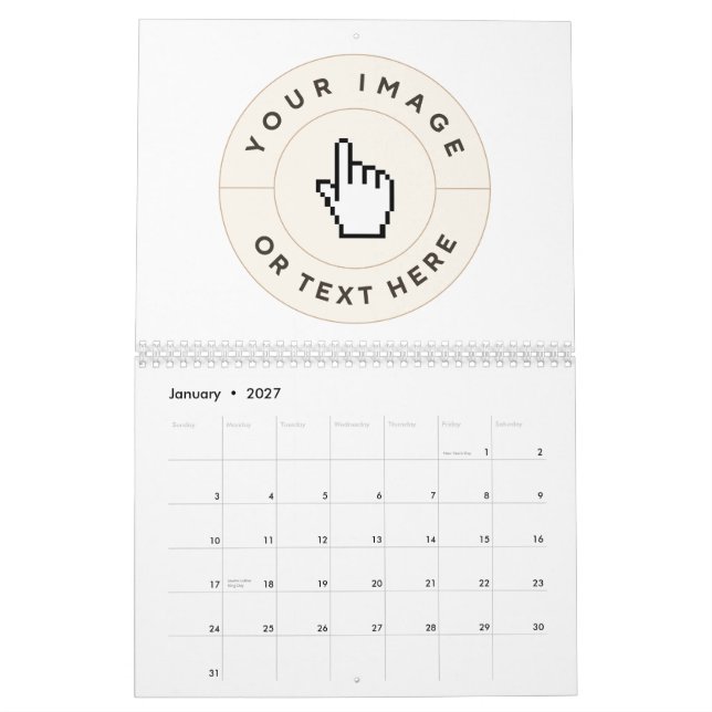 Calendario - Personalizado (añadir imagen/texto) (Jan 2027)