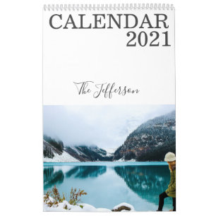 Calendario Personalizado blanco moderno foto 2021