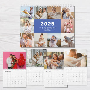 Calendario Personalizado Collage Modern Family Photo 2025