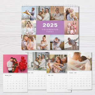 Calendario Personalizado Collage Modern Family Photo 2025