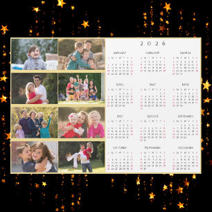 Calendario personalizado de 8 fotos Collage Famili