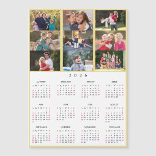 Calendario personalizado de 9 fotos collage 2026 p