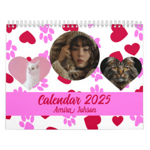 Calendario personalizado de amante del gato 2025