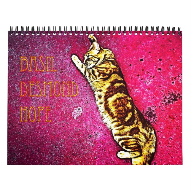 Calendario personalizado de Basil Ginger Cat 2023 (Tapa)