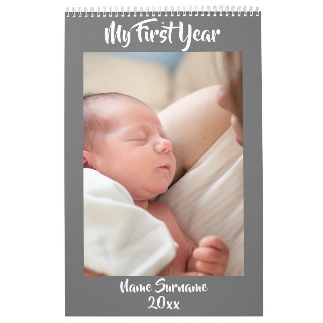 Calendario personalizado de bebé de DIY mantener el primer añ (Tapa)