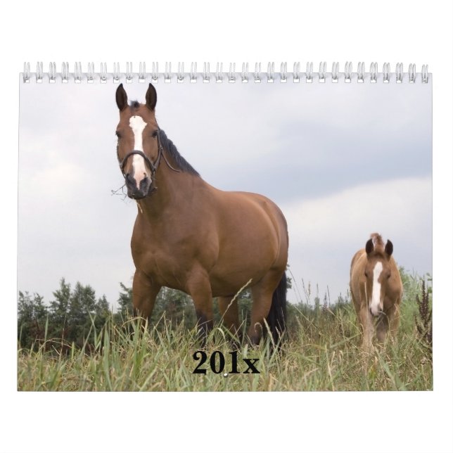 Calendario personalizado de caballos (Tapa)
