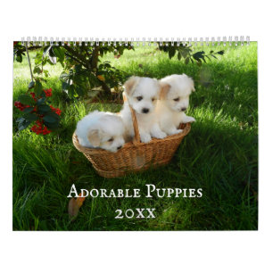 Calendario Personalizado de Cachorros Adorables