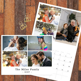Calendario personalizado de colaje de fotos famili
