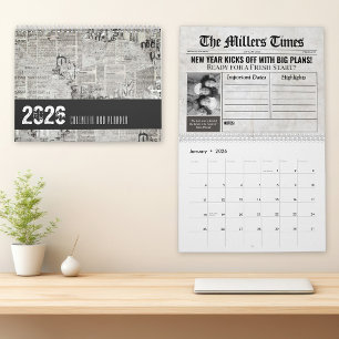 Calendario personalizado de fotos 2027, periódico