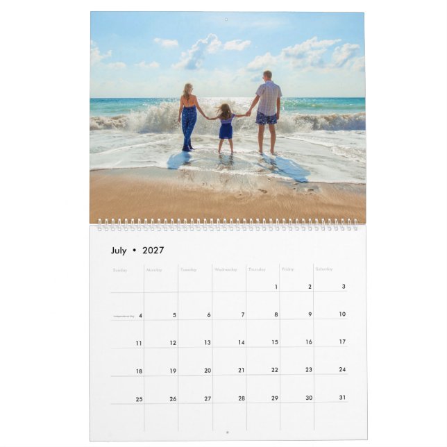 Calendario personalizado de fotos de personalizado (Jul 2027)
