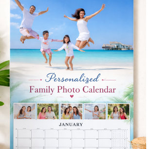 Calendario personalizado de fotos familiares con i