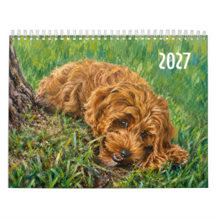 Calendario personalizado de Golden Doodle