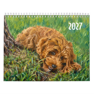 Calendario personalizado de Golden Doodle