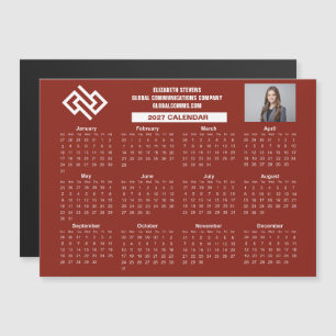 Calendario personalizado de la empresa roja 2027 I