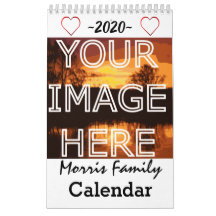 Calendario personalizado de la familia de la carga