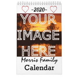 Calendario personalizado de la familia de la carga