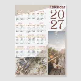 Calendario personalizado de pared con fotos 2027