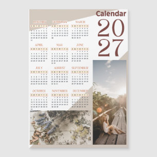 Calendario personalizado de pared con fotos 2027