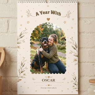 Calendario Personalizado de Perro con Foto Botáni