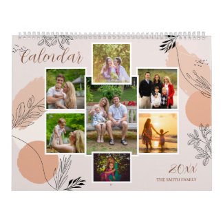 Calendario Personalizado de Recuerdos de familia floral Foto