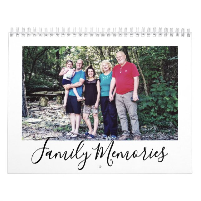 Calendario Personalizado de Recuerdos de imágenes de su famil (Tapa)