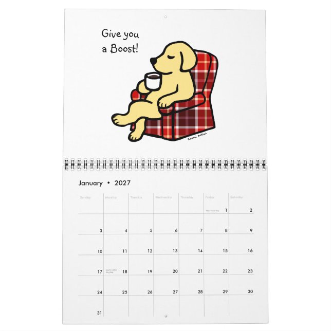 Calendario Personalizado de recuperador de labrado (Jan 2027)