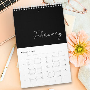 Calendario Personalizado de tipografía de escritura Minimalis