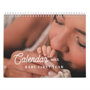 Calendario personalizado del primer año del bebé r