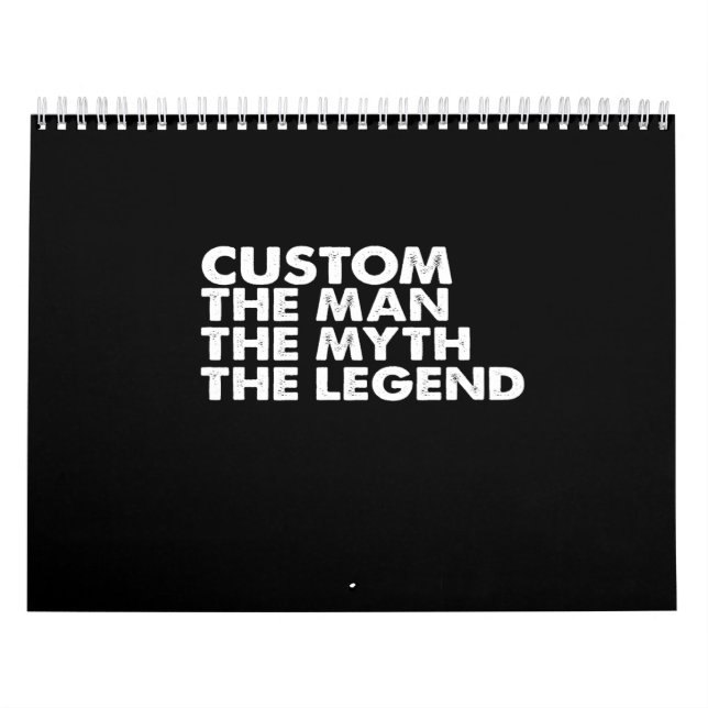 Calendario personalizado el hombre el mito la leyenda (Tapa)