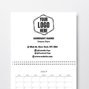 Calendario Personalizado Empresa de promoción de marca comerc