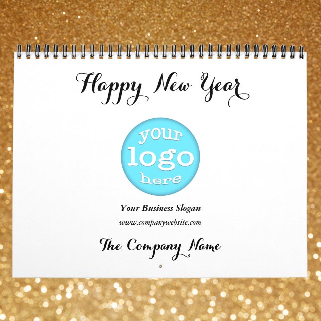 Calendario Personalizado Empresa logotipo comercial Office 20 (Custom Company Business Logo Office 2023-24 Photo Calendar)