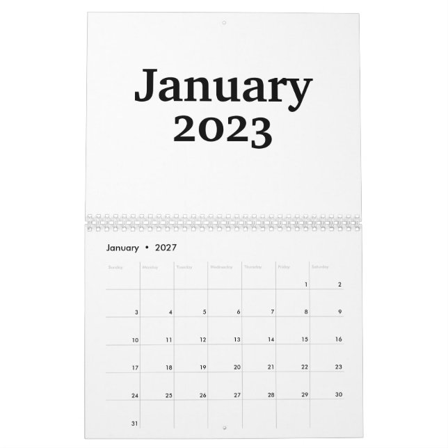 Calendario personalizado En Blanco 2023 Con Vacaci (Jan 2027)